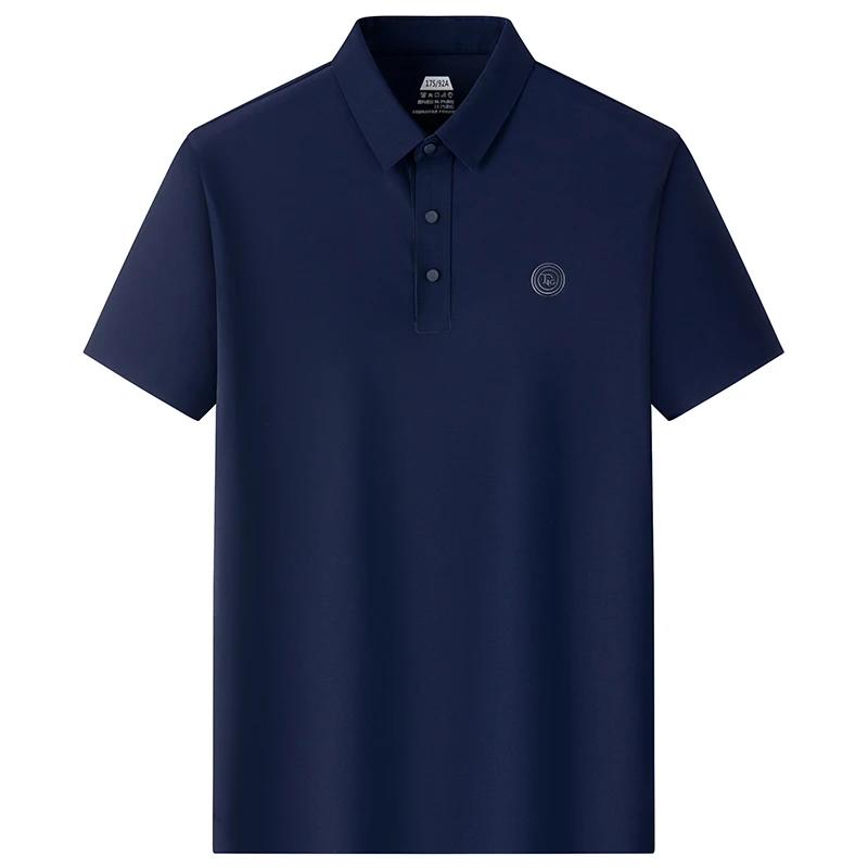 

High-quality Polo Men T-shirt Summer Cool End Slim Fit Fashion Short Sleeve Lapel Soft New Casual Pure Color Tops Tees Men's