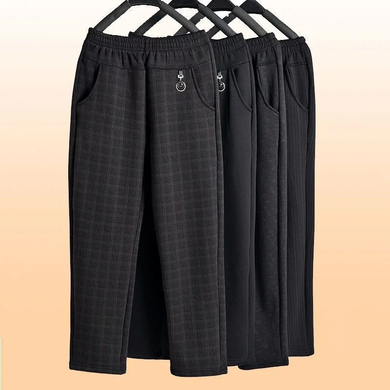 Брюки женские прямые с эластичным поясом, дышащие однотонные Свободные повседневные штаны с карманами для поездок, весна-лето