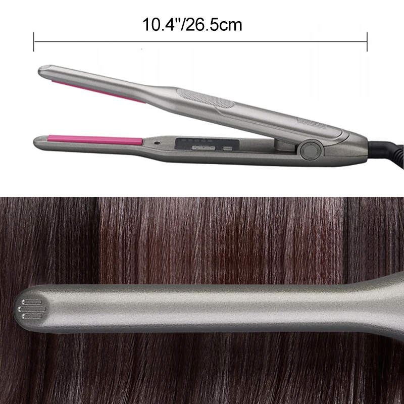 Titanium Pencil Flat Iron with Adjustable Temp Small Flat Iron Mini Hair Straightener for Men Pixie Short Hair Beard/Bangs/Edges 5