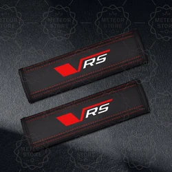 Premium VRS Emblem Leather Seat Belt Covers - Set of 2 (2PCS)