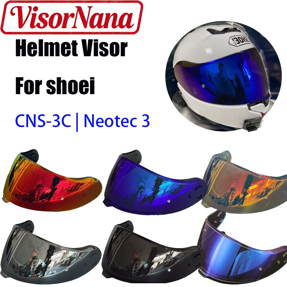 Visera de Repuesto para Casco SHOEI Neotec 3 CNS-3C, Lente Protectora Contra el Viento y el Sol, Accesorios para Casco de Moto