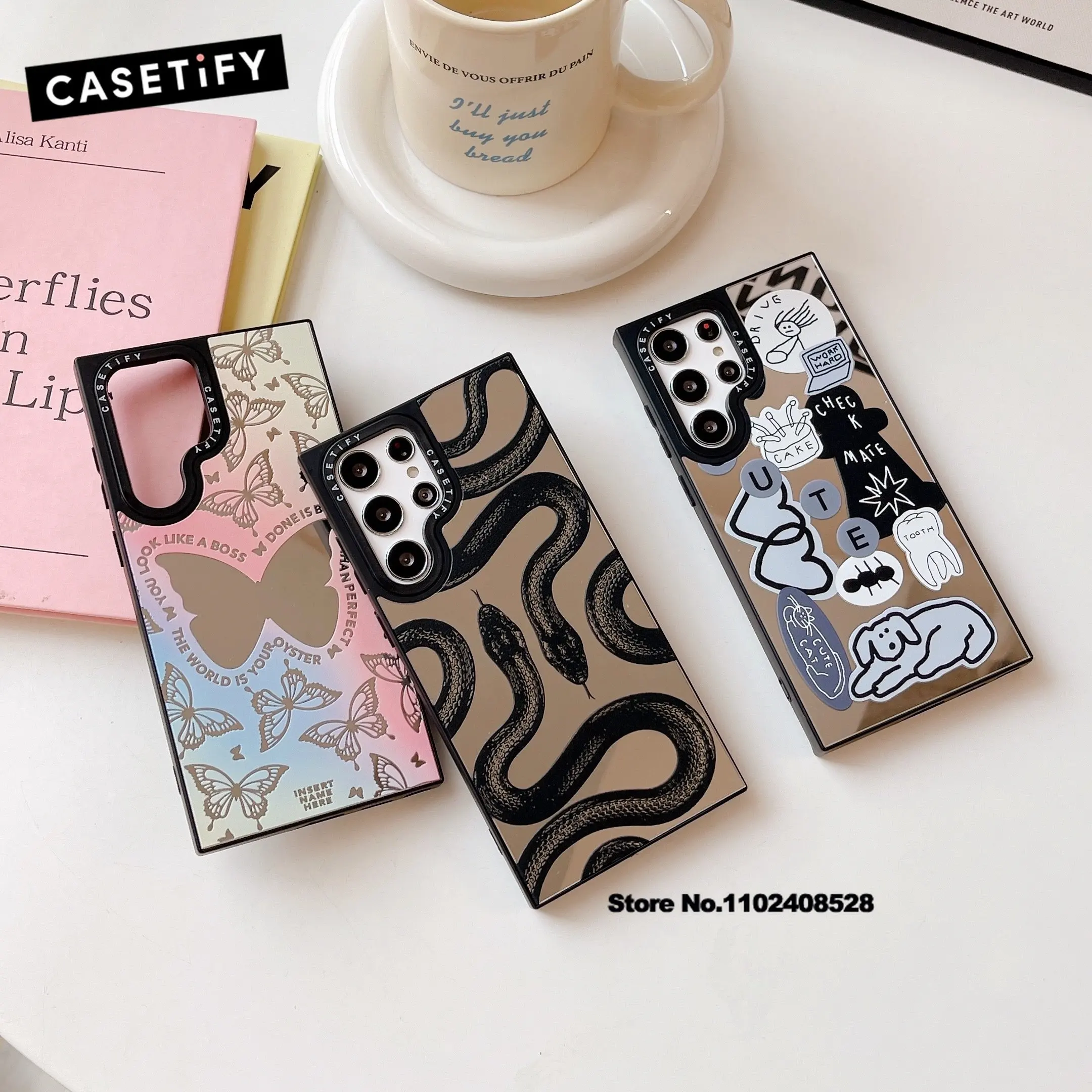 CASETIFY Dog Sticker Mirror Phone Case for Samsung A13 S20FE S23 S22