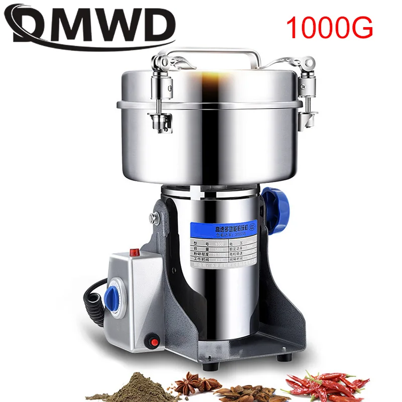 750g/1000g/2500g Commercial Spice Grinder Electric Grain Mill Dry Grinder