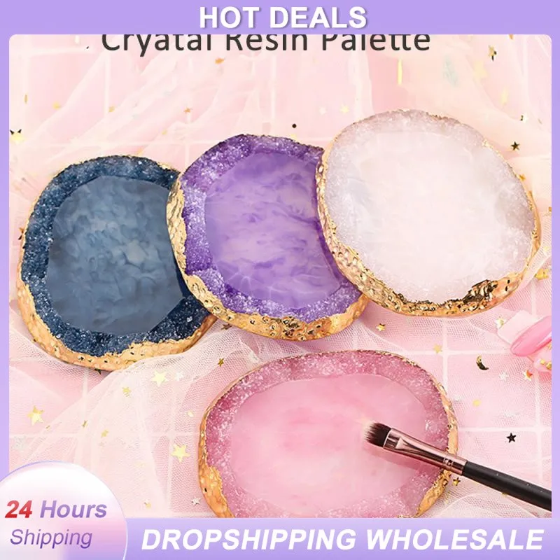 1Pc Resina Pietra Nail Color Palette Gel Polish Mixing Board Nail Drawing Espositore Fai Da Te Che Mostra Scaffale Nail Art Tool
