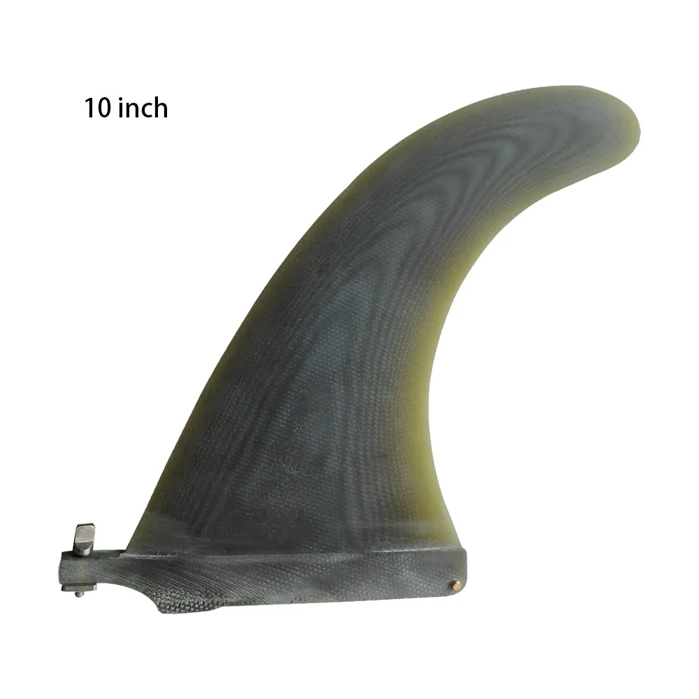 【Clearance products】9 inch Surf Longboard Fins Fiberglass with a touch of olive green Surfing Fin Surfboard Fin Single Fins