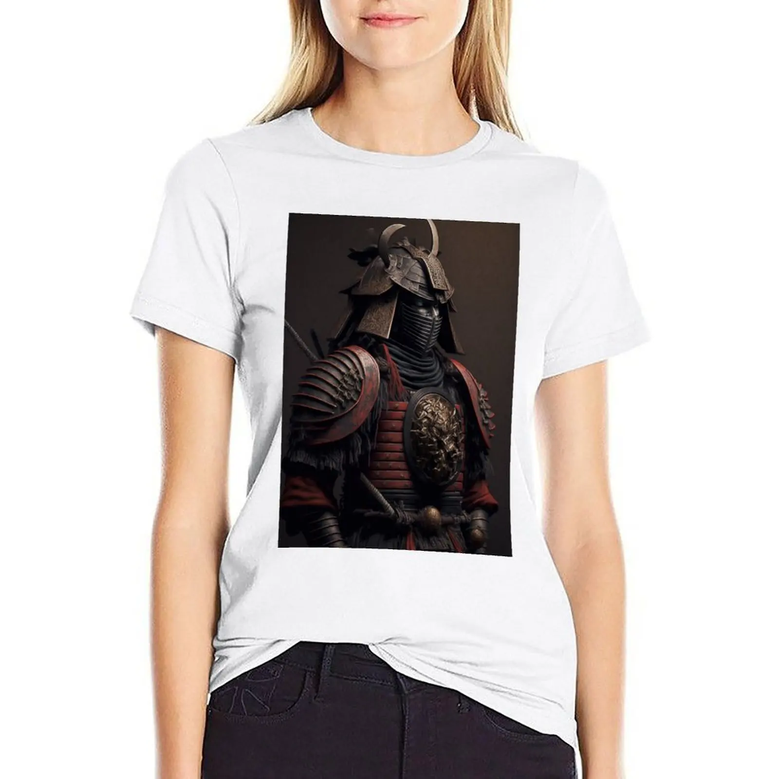 T-Shirt Samurai Corazzata Magliette Carine Magliette Kawaii Per Donna