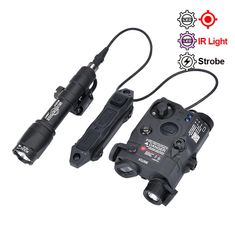 Tactical PEQ 15 Red Green Laser IR fill light sureir M600C