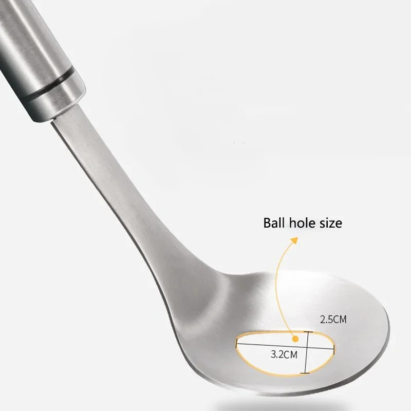 Meatball Spoon Household Fishball Maker Squeezing Meatball Spoon 304 Stainless Steel Fish Ball Making Tool
