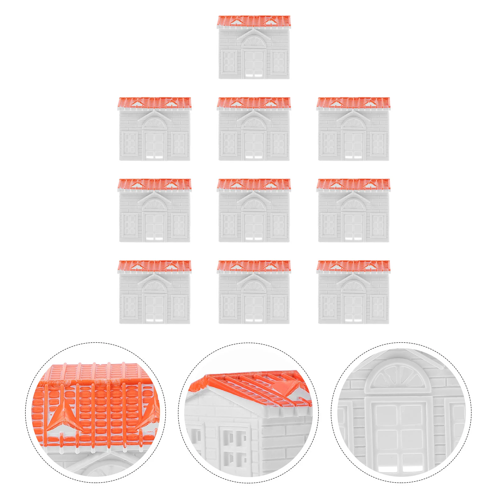 

10 Pcs Villa Model DIY Building Decor Simulation Models Miniature Abs Micro Landscape Adornment