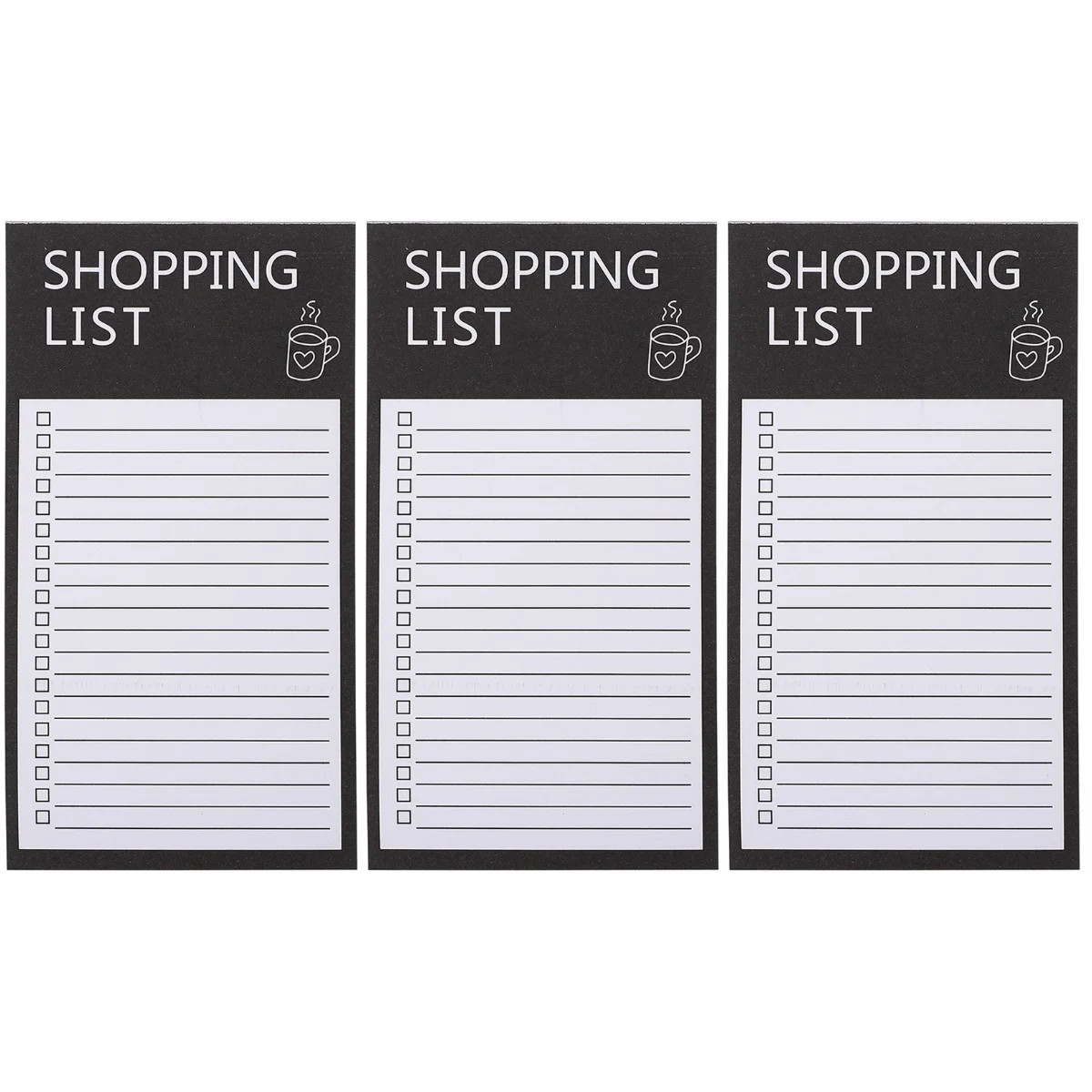 

3 Pieces Magnetic Notepad Small Refrigerator for Room Shopping List Fridge Household