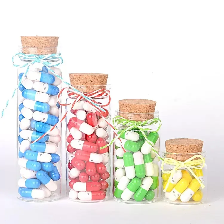 100X Glass Jars With Cork Empty 25ml 30ml 40ml 50ml 60ml 70ml 100ml 125ml 150ml 180ml Jars Containers Bottle WedHoliday Decor 5
