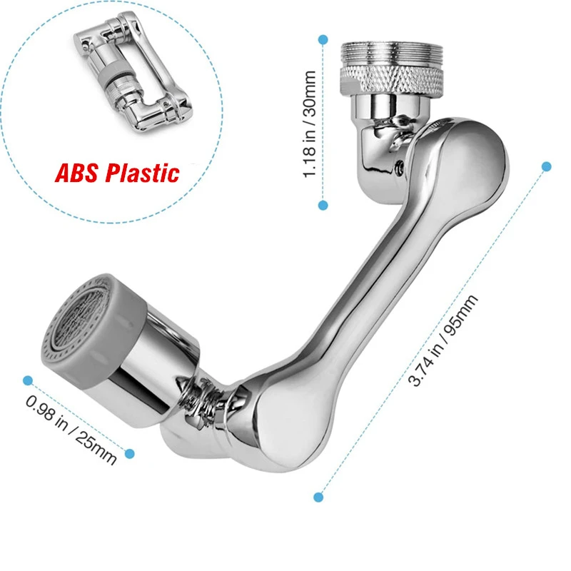 Univerzális 1080° rotatable csaptelep Szellőző extender Plasztikus anyag Kiloccsantott víz Szűrőkészülék faucets bubbler Szívócső robotic kart számára konyhai mosdó