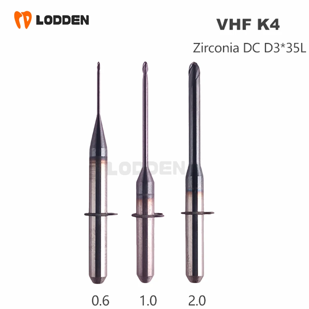 

VHF K4 Milling Burs 40MM D3 DC Coating Dental PRECISION TOOL Milling Burs-Cutting Zirconia Machines Dentist Grinding CAD CAM