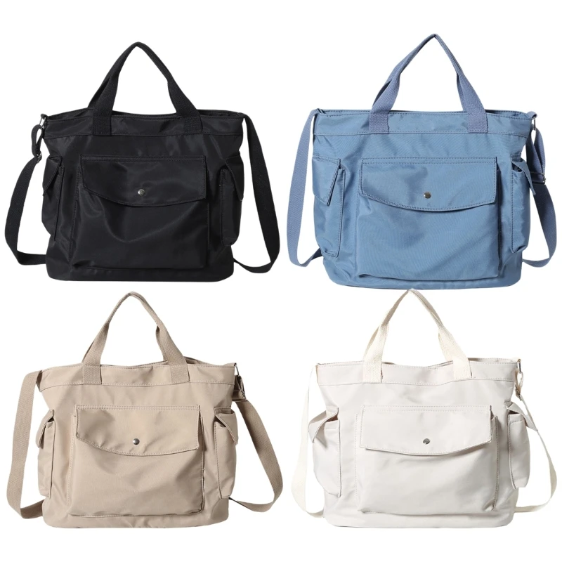 Women Casual Crossbody Bag Large Capacity Shoulder Bag Student School Bag Simple Canvas Bag Shopping Bag