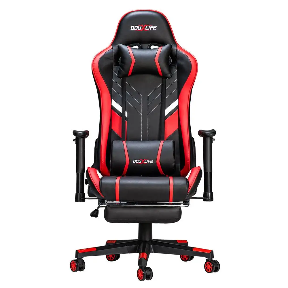 Douxlife GC-RC03 7-Point Massage Gaming Chair, Adjustable Seat Height Ergonomic Office Chair with Footrest and Lumbar Support 4