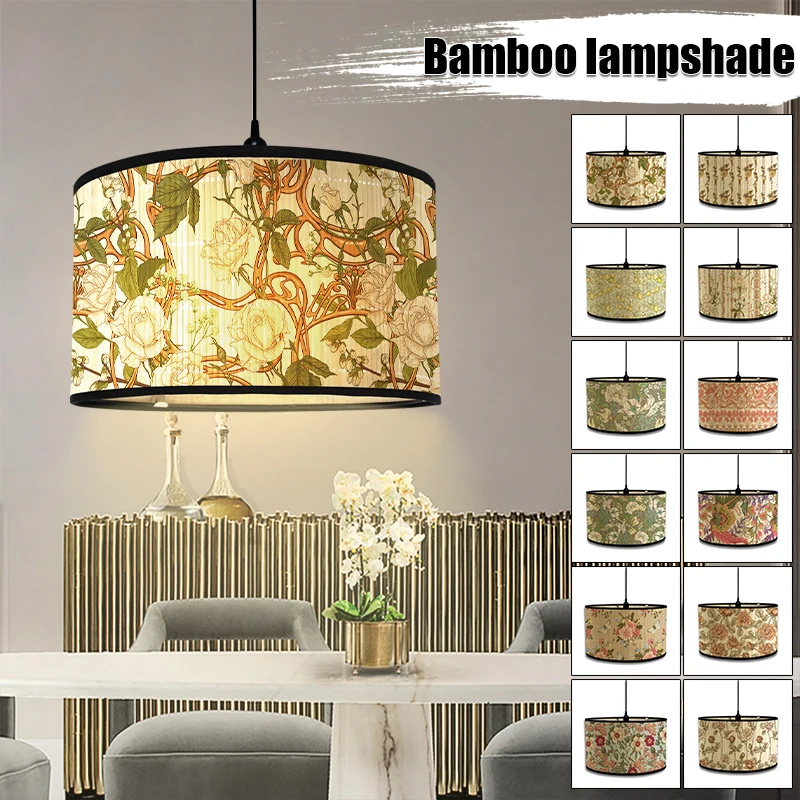 Nordic Style Green Plant Pattern Bamboo Art