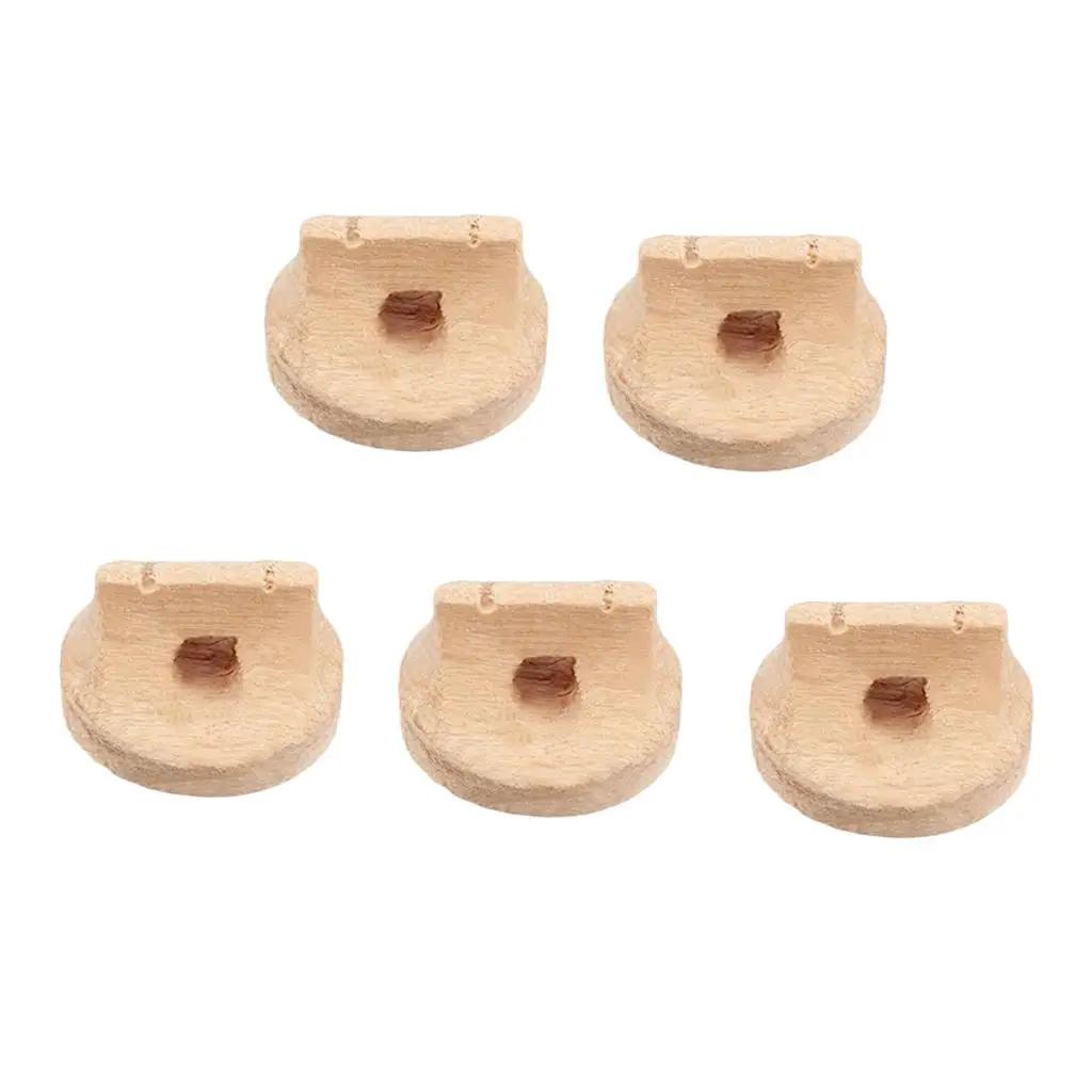 5pcs Solid Maple Wooden Erhu Bridge 14x14x9mm for Erhu Replacement Accessory