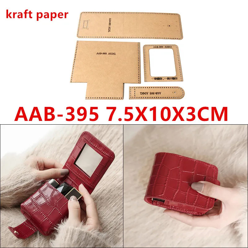 DIY Leather Craft Shoulder Bag Die Cutting Kraft Paper Sewing Pattern Hollowed Stencil Template