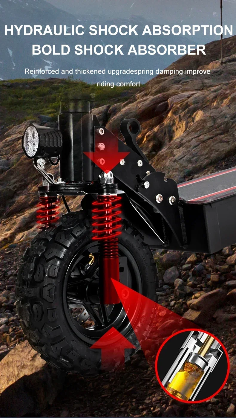 Q30 Electric Scooter 2500W 48V 16AH 50-65km/h Maximum Range 60km 11 Inch Off-Road Tire LCD Display Foldable Electric Scooter Se4bd0468a84845b992d1b20dd6fd6430q