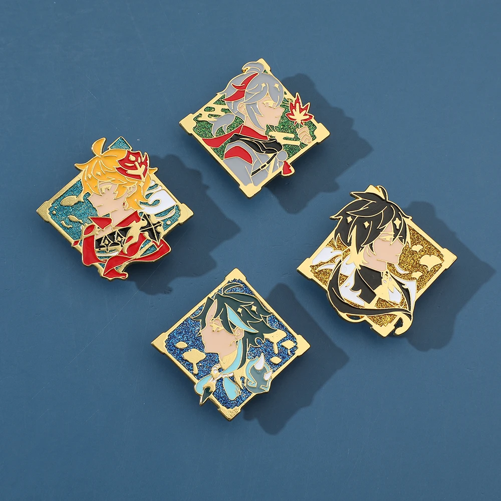

Game Genshin Impact Brooch Cartoon Figure Badge Enamel Brooch Creative Jewelry Fashion Decoration Accessories for Fans Gifts