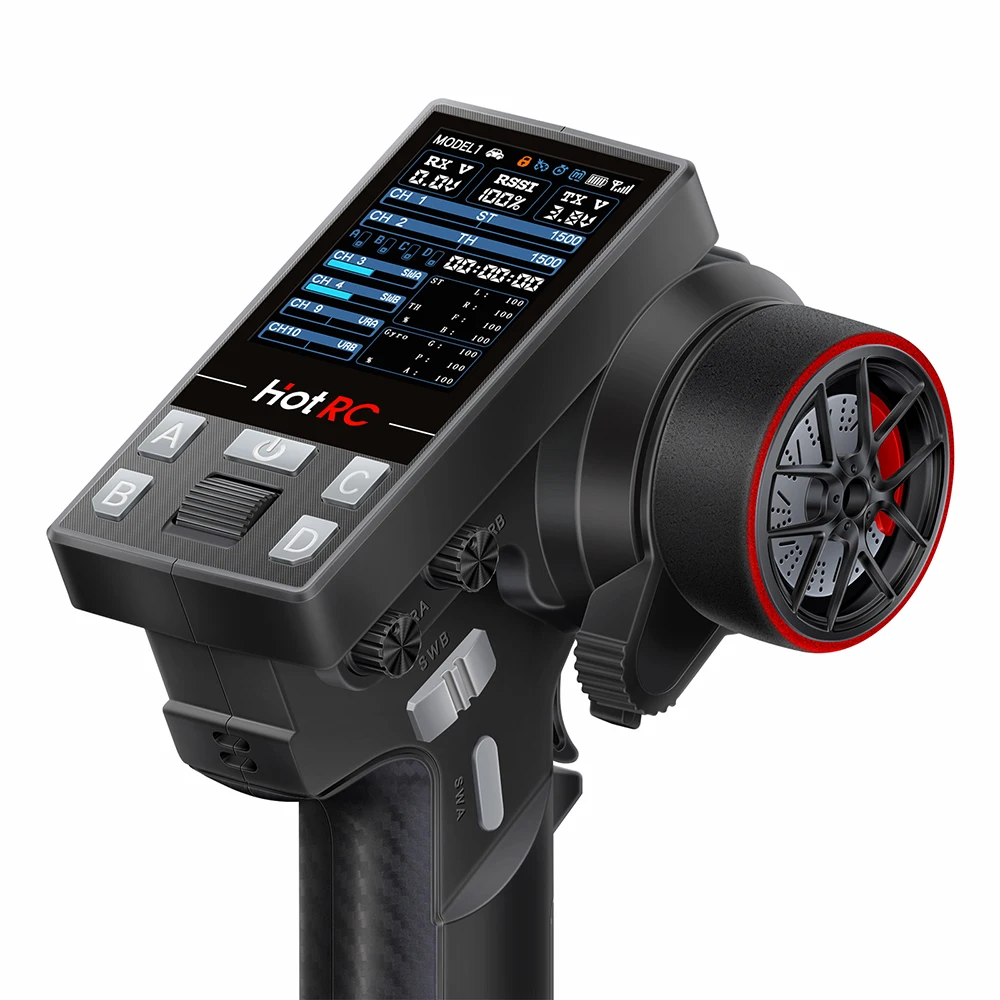 HotRC CT-10B 10CH 2.4GHz Télécommande RC avec Récepteur F-10A