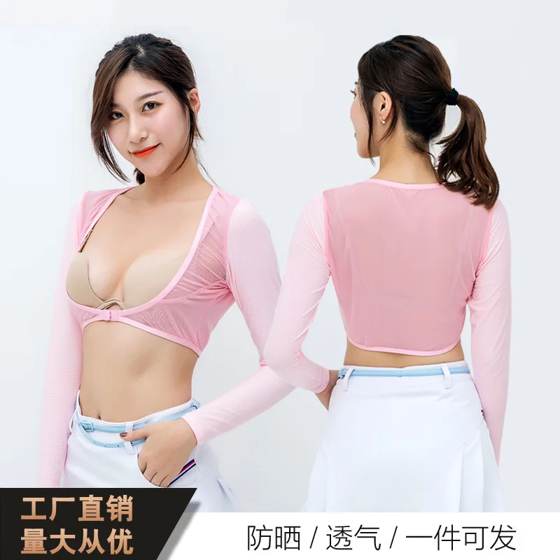 

Накидка с длинным рукавом, одежда для игры в гольф, одежда для защиты от солнца, женская рубашка из вискозы