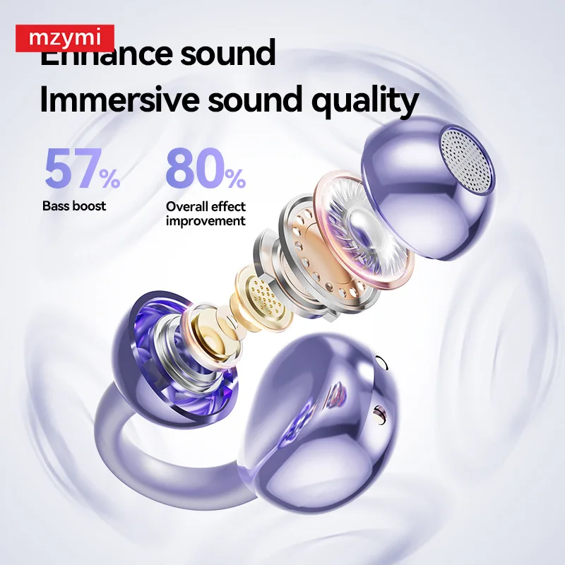 mzymi M79/M91 Bluetooth Earbuds Open Ear Sport Touch Control ENC Noise Cancelling for XIAOMI