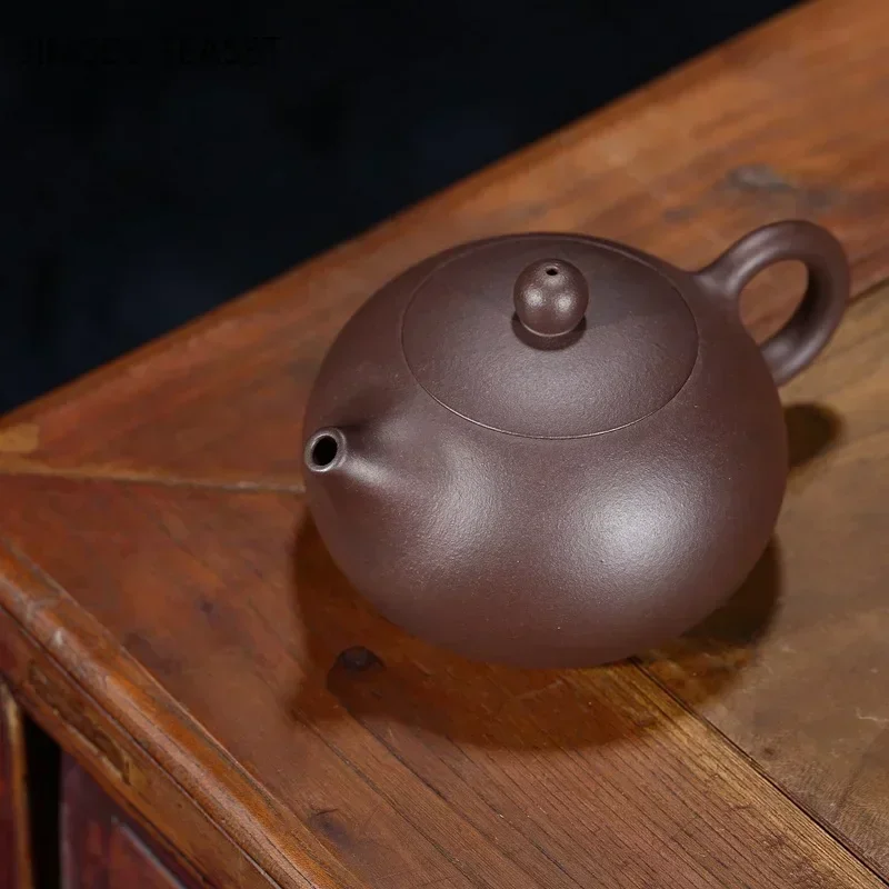 Yixing Tea Pot Purple Clay Xishi Teapot Handmade Beauty Kettle Raw Ore Black Gold Purple Sand Tea Set 188 Ball Hole Filter