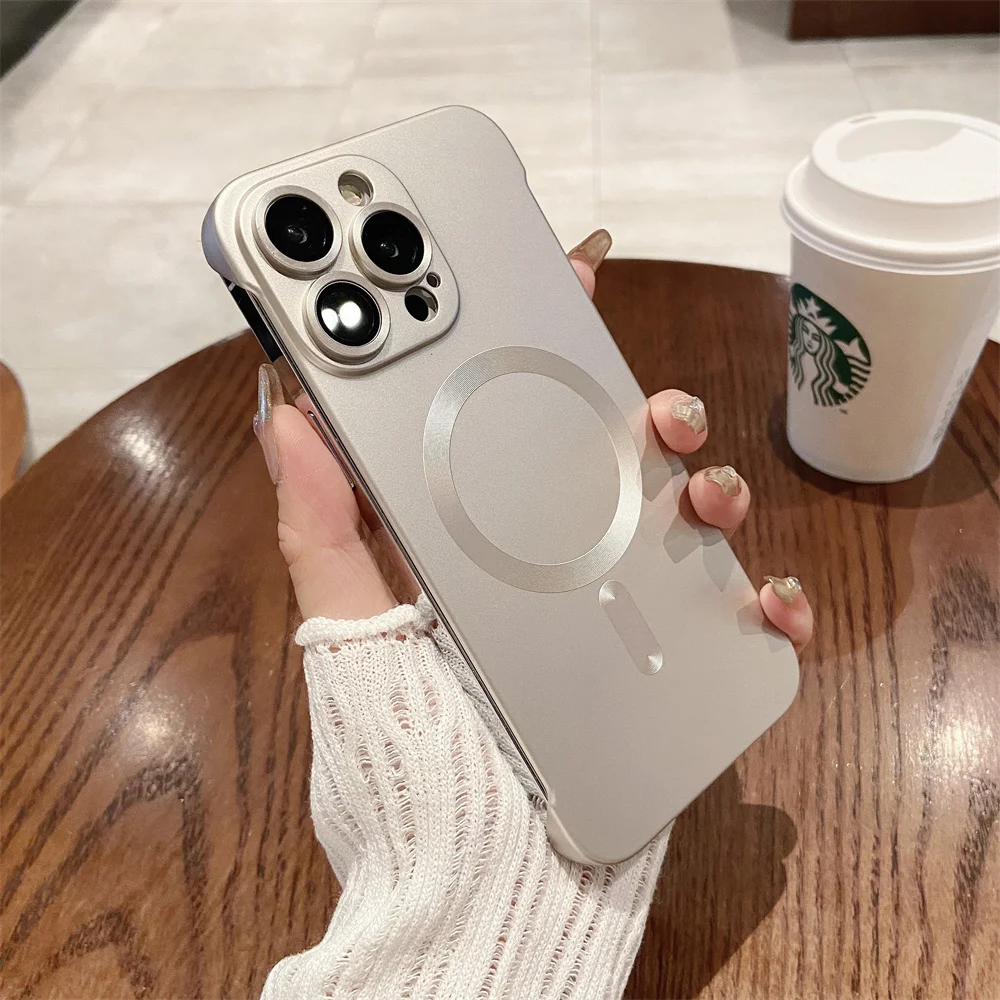 Ultra-Thin Frameless Matte Magnetic Wireless Charging Case - Luxury Design