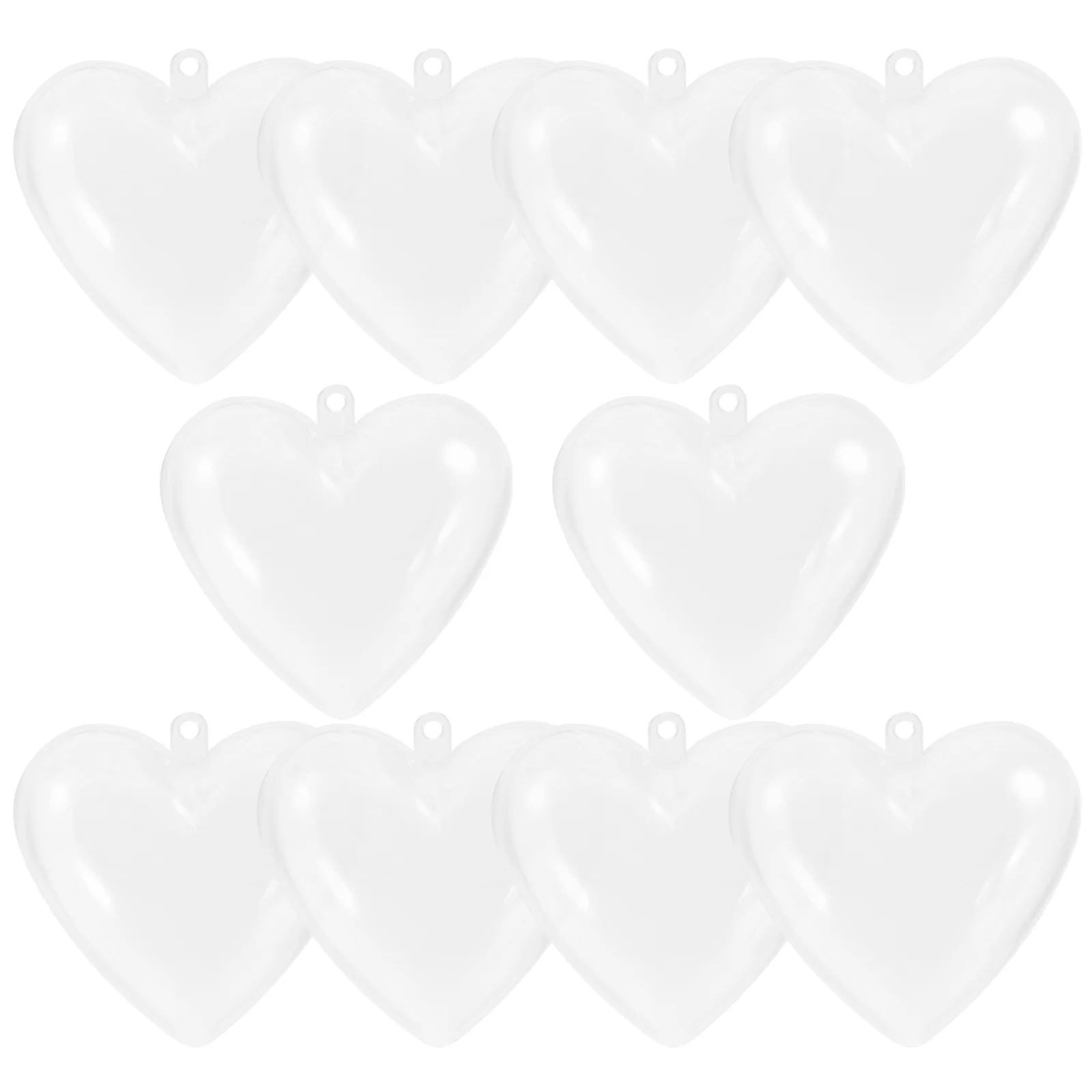 

Fillable Ball Heart Shape Clear Fillable DIY Plastic Mold Ornament for Crafting Christmas Bath Bomb Wedding Party Decor