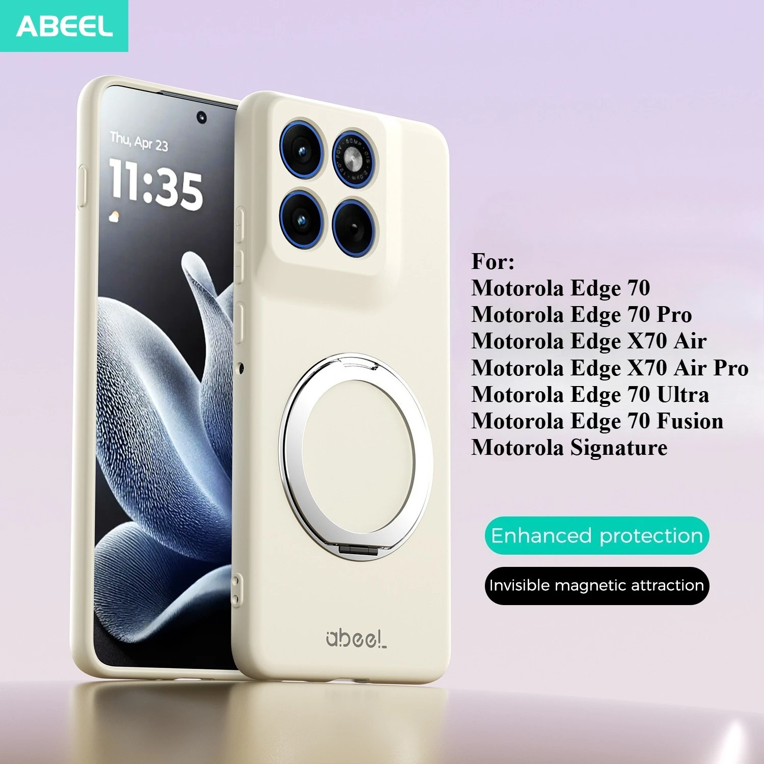 Premium Silicone Magnetic Stand Case - Skin-Feel Liquid Silicone Cover