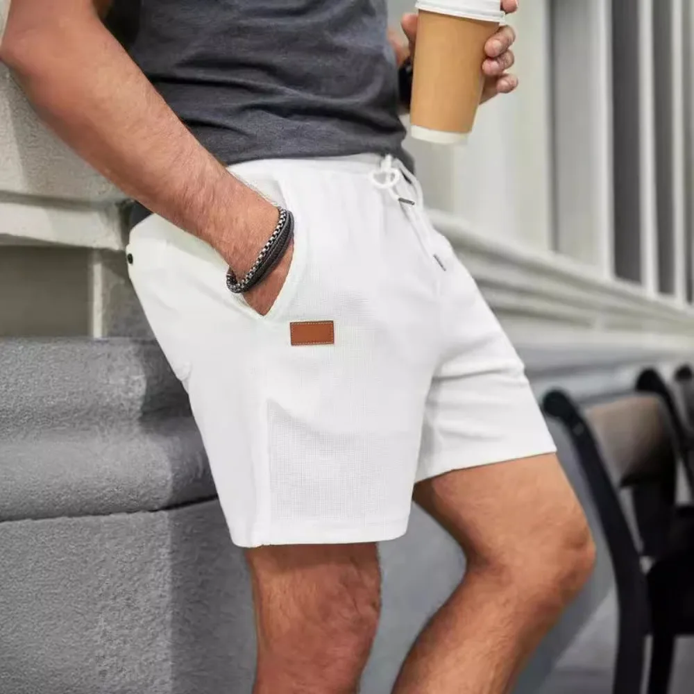 Invisible Open Crotch Outdoor Sex Summer Solid Color Shorts Men's Eroticism Fitness Sweatpants Trend Casual Running Beach Pants