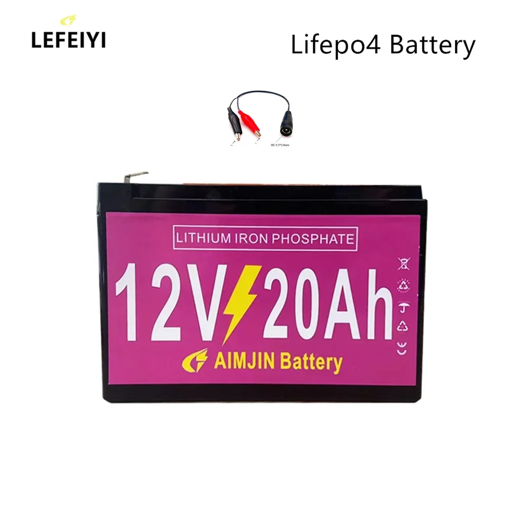 

Lithium Iron Phosphate Rechargeable Battery, LiFePo4 Battery for Kid Scooters Boat Motor, Brand New, 12V, 20Ah