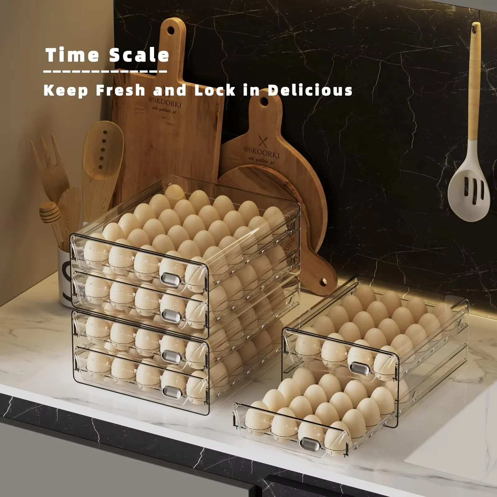 Clear 60 Egg Container for Refrigerator Egg Holder for Fridge Stackable Storage Container Fresh Storage Box Tray kitchen storage box,egg storage box,food storage container,food storage box,egg storage container,storage box
