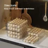 Clear 60 Egg Container for Refrigerator, Egg Holder for Fridge,Stackable Egg Storage Container, Egg Fresh Storage Box Tray 2
