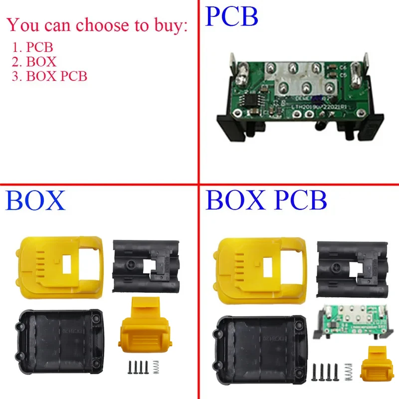DCB120 3*18650 Battery Plastic Case PCB Charging Circuit Board Box For DeWalt 10.8V 12V Lithium Battery dcb125 dcb127 Housings