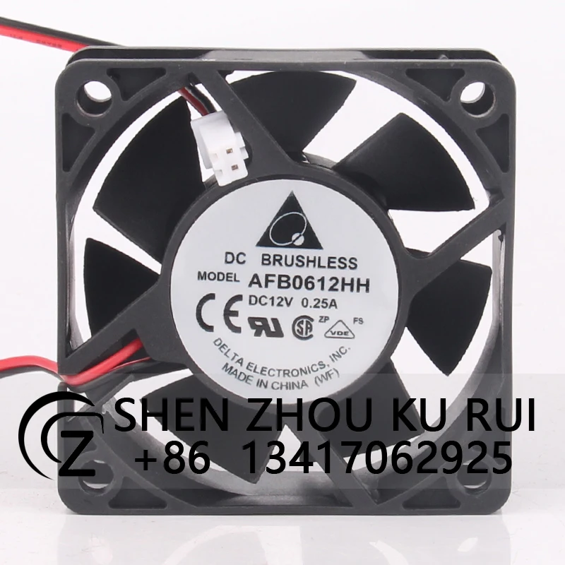 

AFB0612HH Cooling Fan for DELTA 24V 48V DC12V 0.25A EC AC 60x60x25mm 6CM 6025 3-wire Centrifugal Industrial Ventilation Exhaust