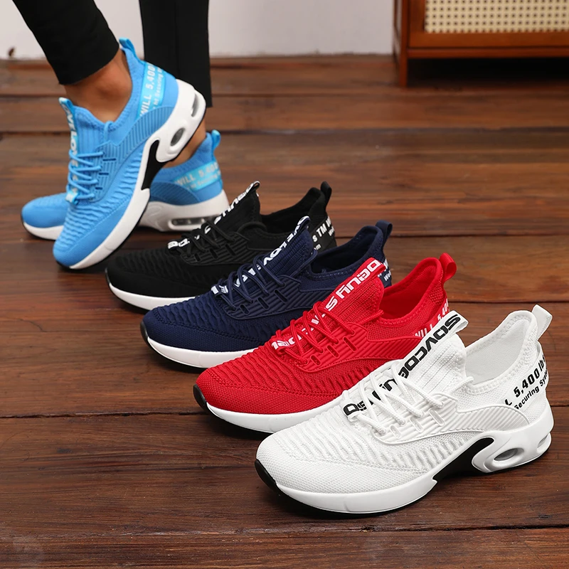 Men's Blue Breathable Mesh Lightweight Sports Shoes