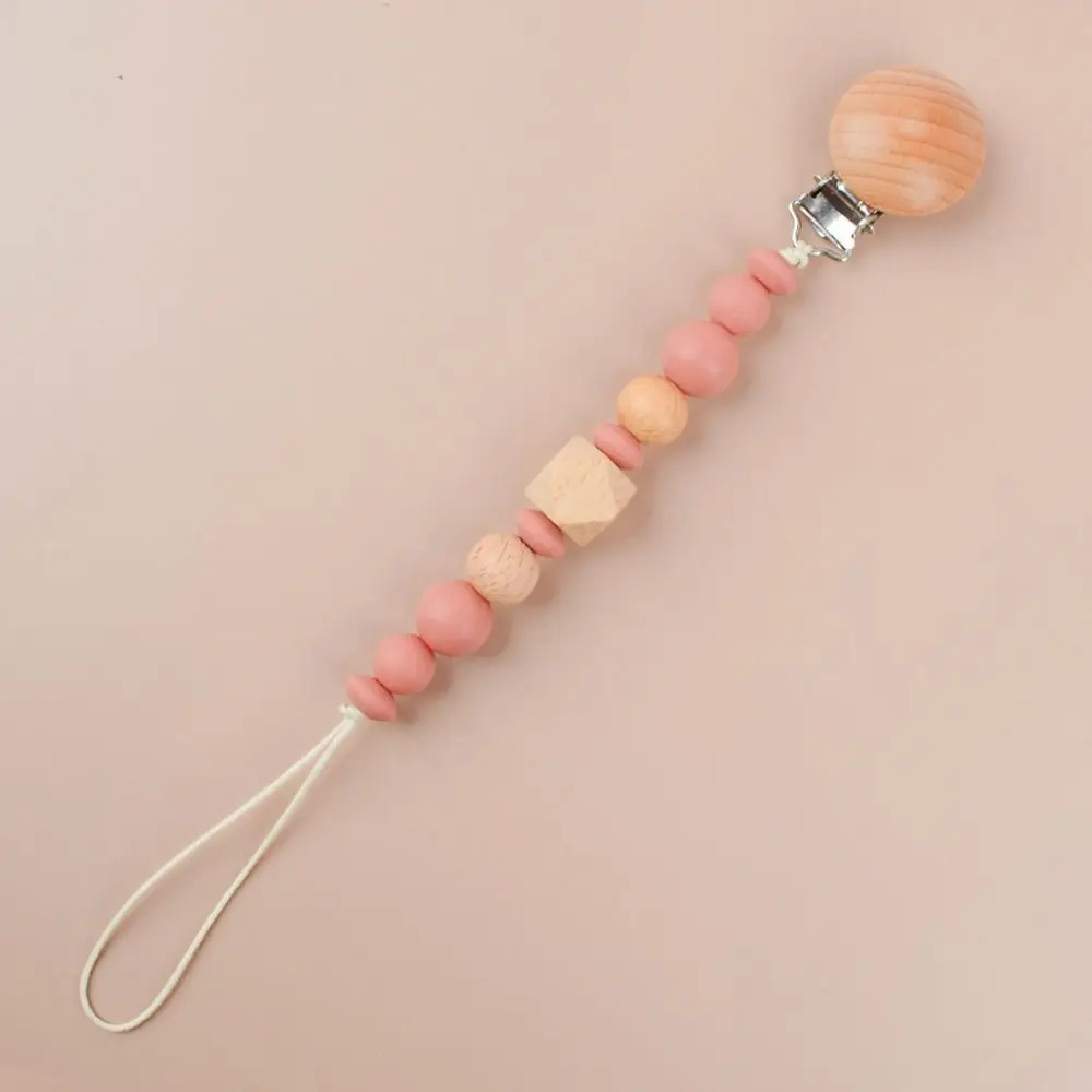 

Silicone Bead Multi-color Anti-drop Nipple Holder Baby Pacifier Chain Molar Chain Soother Holder Pacifier Clips Chains