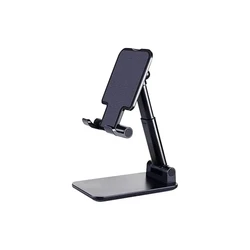 Universal Adjustable Mobile Phone & Tablet Desk Stand Holder (Black)