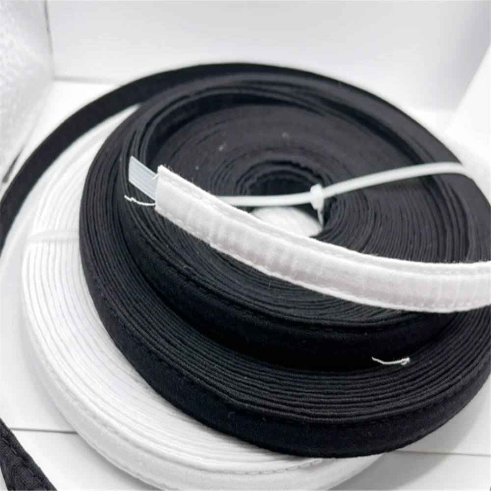 12mm Polyester Cotton Boning Cotton Covered Plastic Bone Clothing Wedding Dress Skirt Support Wrapped Fish Bone Sewing Accessori