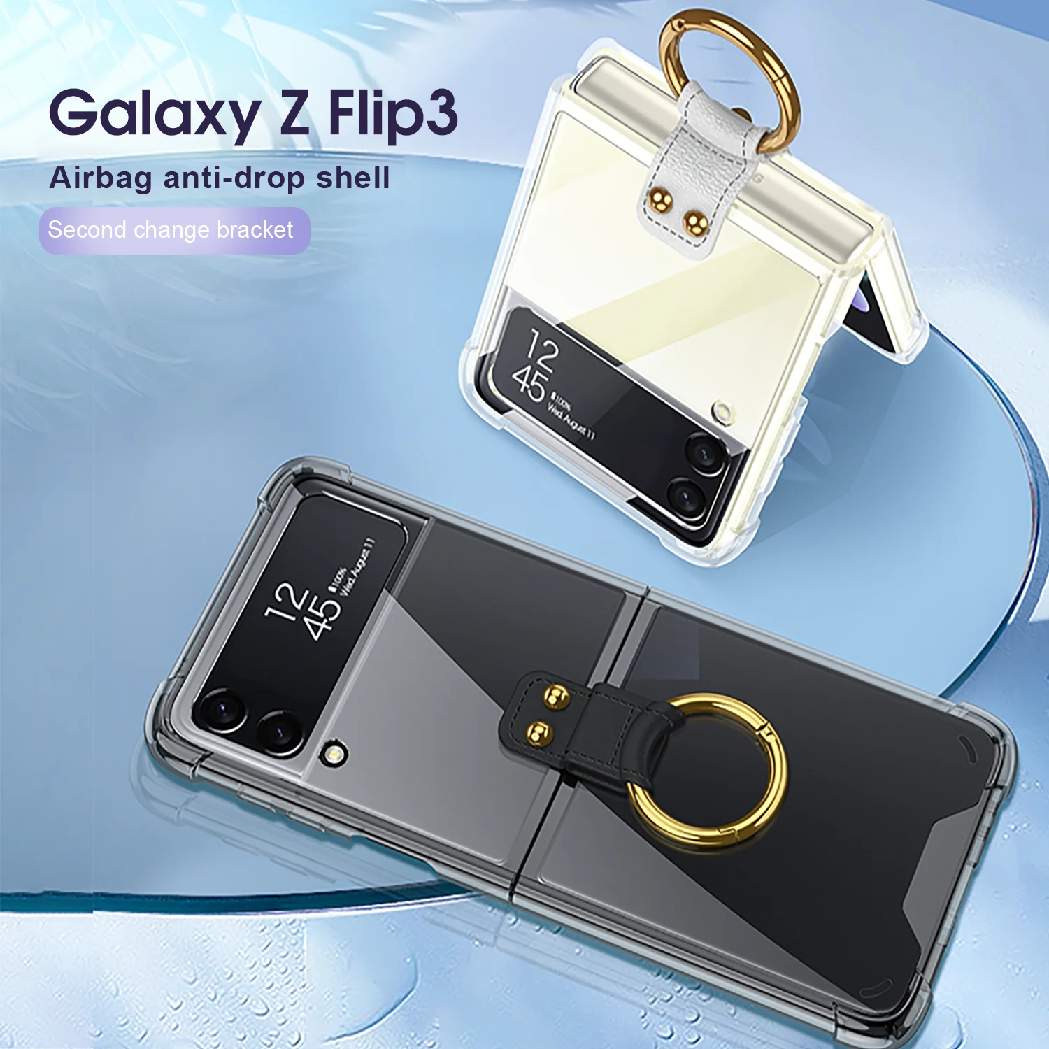 silicone cover with s pen Pu Leather hand Strap Anti-fall Phone Case for Samsung Galaxy Z Flip 3 5G SM-F711B Protection Back Cover with Lanyard cute samsung cases