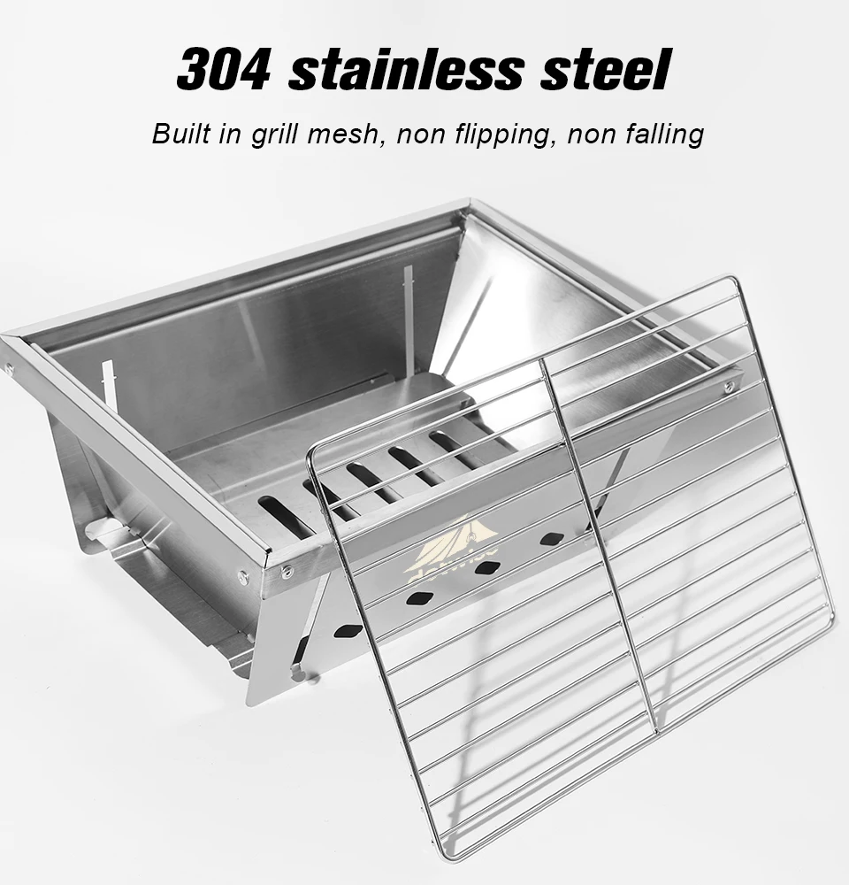 304 Stainless Steel Portable Barbecue Grill 2