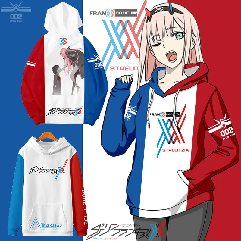 

Darling In The Franxx Cosplay 3D Printed Long Sleeve Sweater National Team Anime Peripheral Hooded Sweater Harajuku Men Hoodi