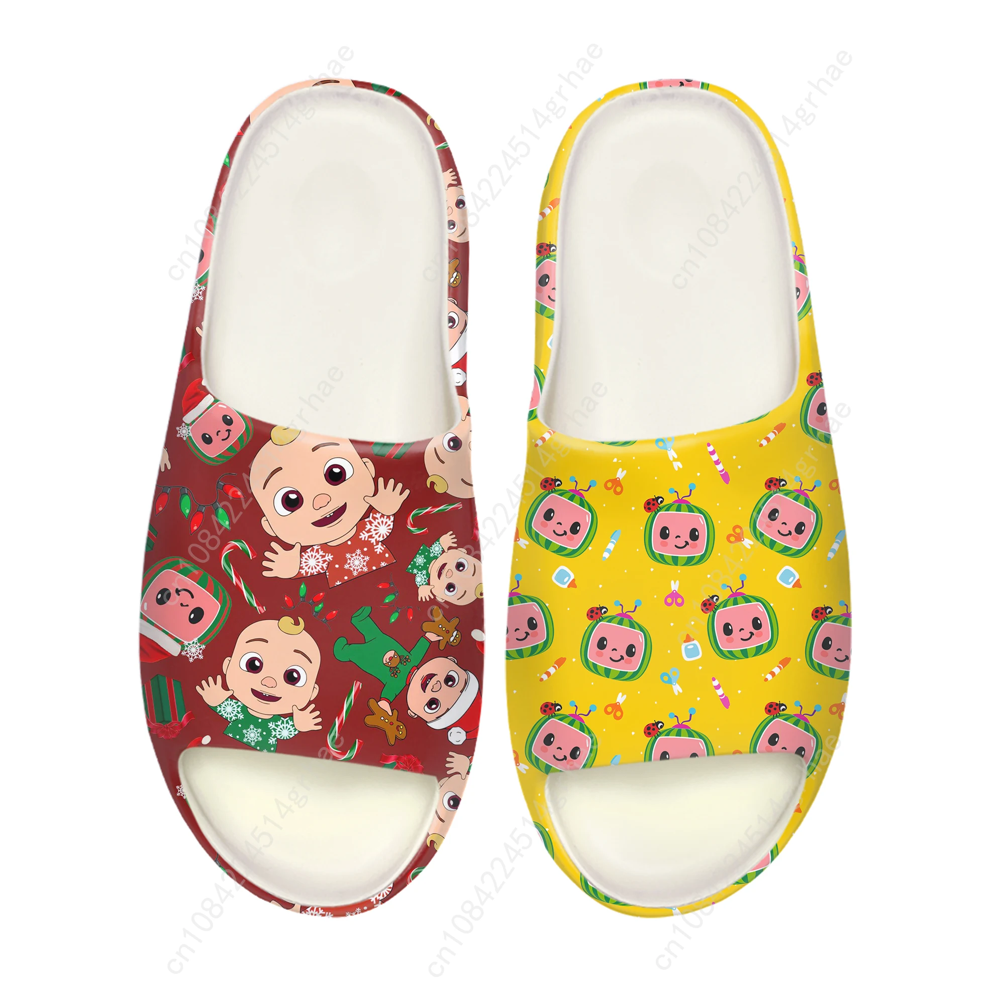 JJ M-Meloned Baby Soft Sole Sllipers Home Clogs Step on Water Shoes Mens Women Teenager Customize Bathroom Beach on Shit Sandals