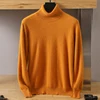 Men's Turtleneck 100% Mink Cashmere Sweater Men 2023 Autumn and Winter Large Size Loose Knitted Sweater Keep Warm Top Men Jumper 3