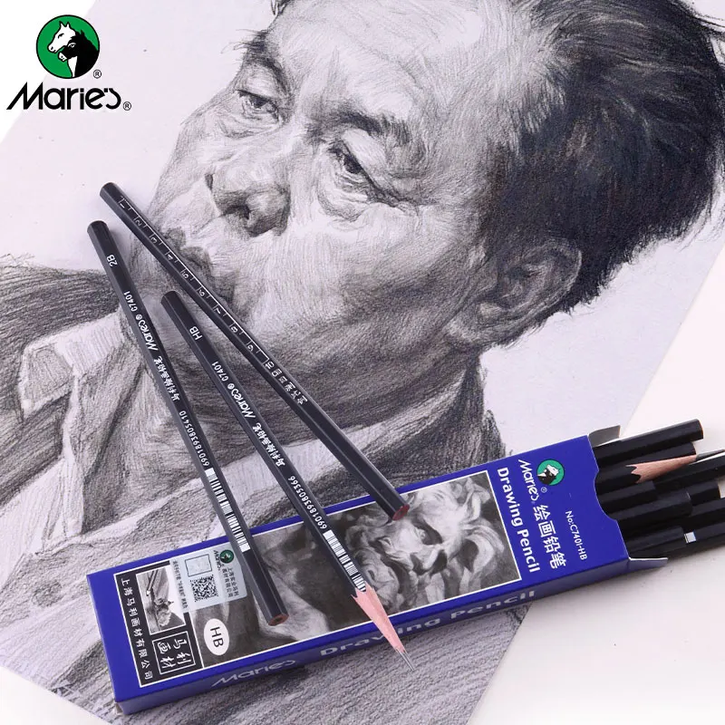 12pcs Marie's Professional Pencil Set for Draw Sketch Layering & Shading ,Art Graphite Supplies for Adults Beginners & Artists 5