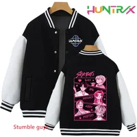 Kids Kpop Demon Hunters Autumn Winter Hoodie Jacket Sweatshirts Baseball Uniform Cartoon Trucksuit Boys Girls
