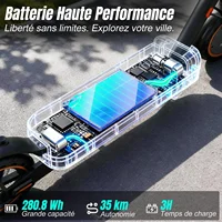 Martes T3 Smart APP Electric Scooter 350WPowerful Motor 36V 10.4AH 25-45KM Range Adults EScooter with Dual Brake 3