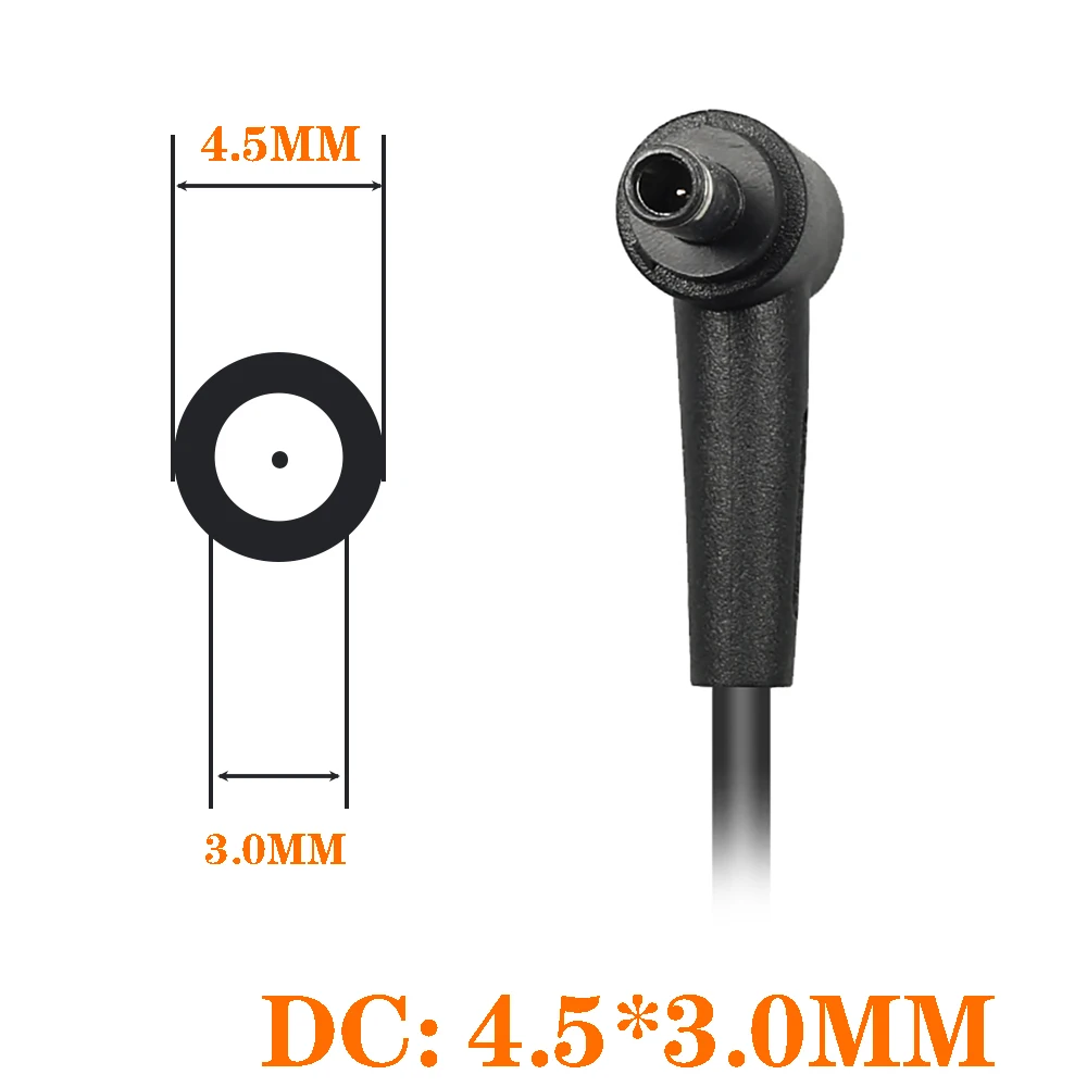 Adaptador 19v do Carregador do Portátil 3.42a 65w 4.5x3.0 mm para Asus X755j Ux481 Ux481fl Ux480 Ux480fd P553uj Pu301la Zenbook Ux21 U38n - Imagem 3